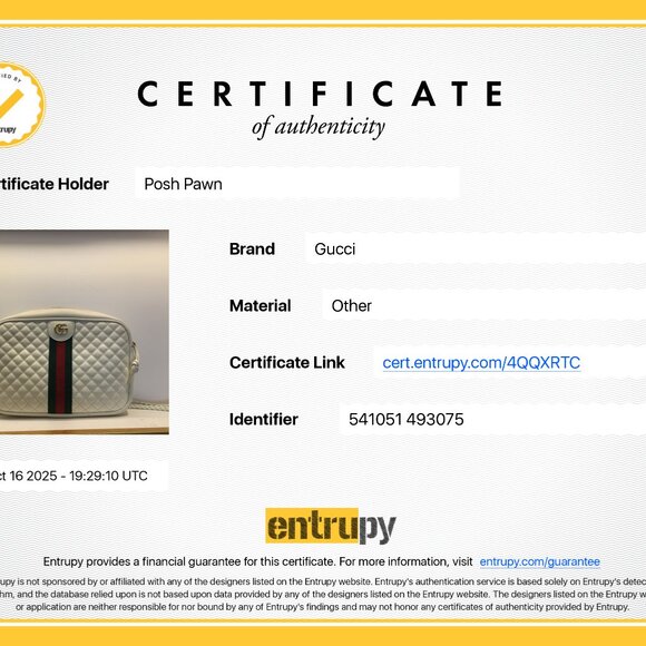 Authentic Gucci White Stripe Leather Trapuntata Handbag - Picture 12 of 12